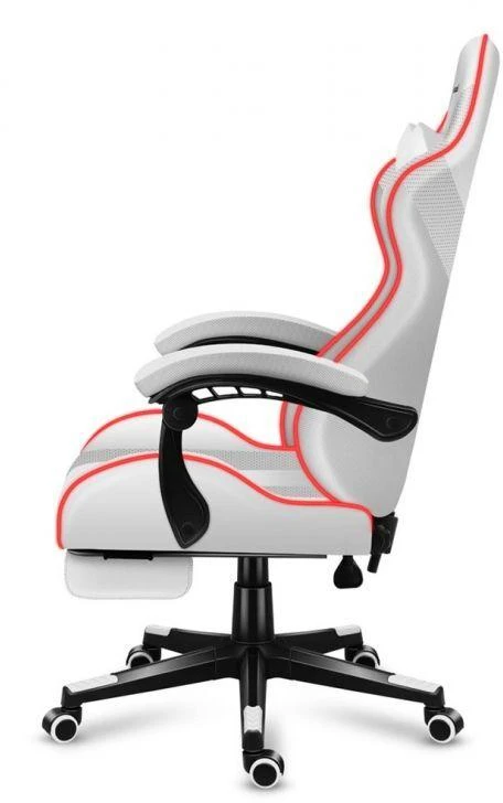Žaidimų kėdė Huzaro Force 4.7 RGB, Baltos spalvos