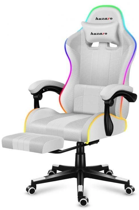 Žaidimų kėdė Huzaro Force 4.7 RGB, Baltos spalvos