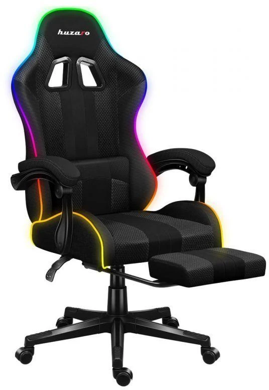 Žaidimų kėdė Huzaro Force 4.7 RGB, Juoda