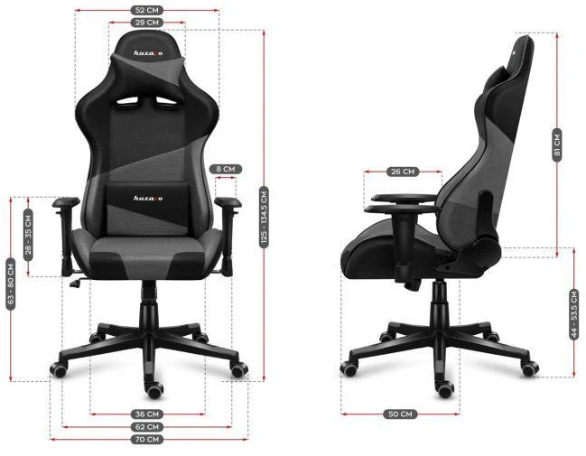HUZARO FORCE 6.2 Pilkas Mesh Gaming Armfair