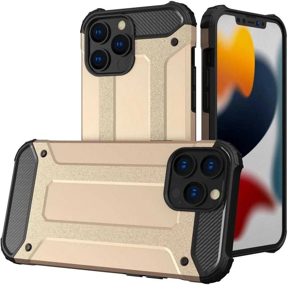 Hurtel Hybrid Armor dėklas skirtas iPhone 13 Pro Max, auksinis