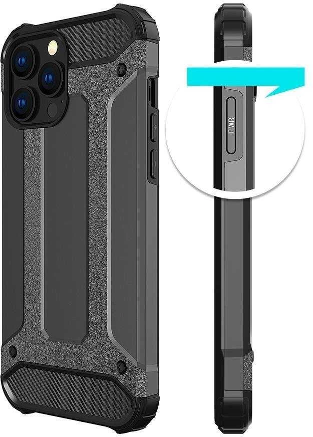 Hurtel Hybrid Armor dėklas skirtas iPhone 14 Pro, juodas
