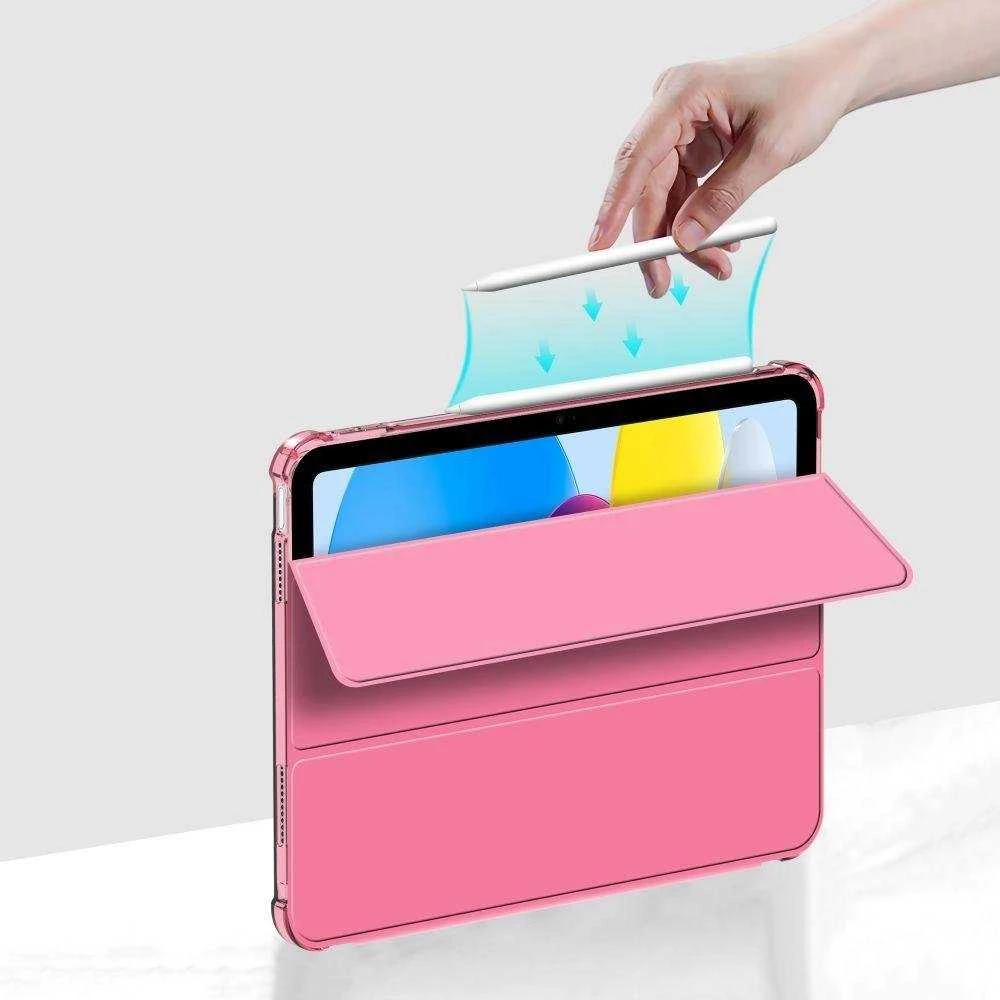 Tech-Protect SC Pen Hybrid Apple iPad 10 / 2022 / 11″ 11 / 2025 – Rožinė – dėklas planšetei skaidrus