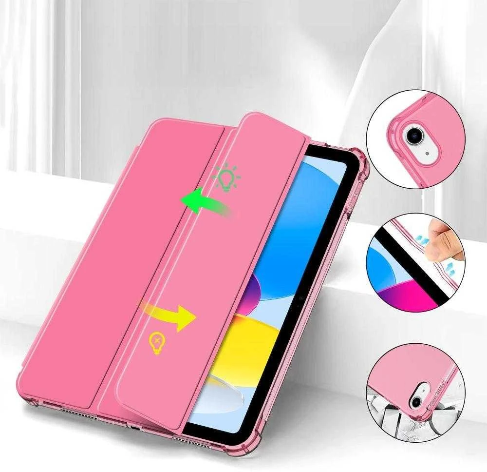 Tech-Protect SC Pen Hybrid Apple iPad 10 / 2022 / 11″ 11 / 2025 – Rožinė – dėklas planšetei skaidrus