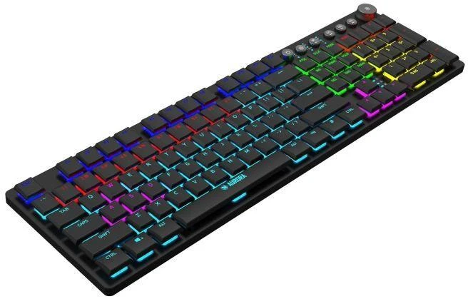 I-BOX AURORA K-6 RGB mechaninė klaviatūra, raudoni jungikliai (Raudona Switch), žemo profilio žaidimų klaviatūra