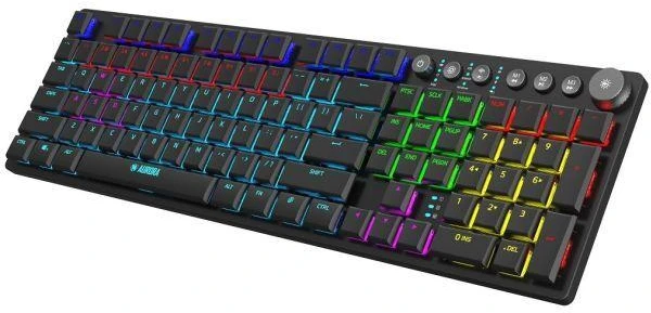I-BOX AURORA K-6 RGB mechaninė klaviatūra, raudoni jungikliai (Raudona Switch), žemo profilio žaidimų klaviatūra