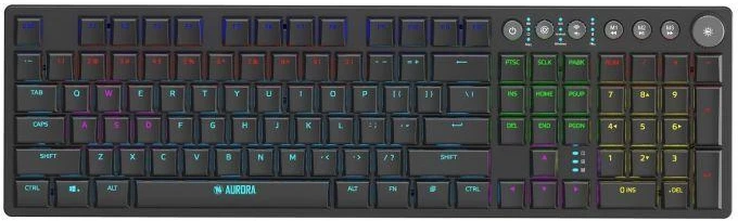 I-BOX AURORA K-6 RGB mechaninė klaviatūra, raudoni jungikliai (Raudona Switch), žemo profilio žaidimų klaviatūra
