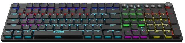 I-BOX AURORA K-6 RGB mechaninė klaviatūra, raudoni jungikliai (Raudona Switch), žemo profilio žaidimų klaviatūra