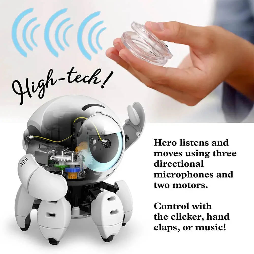 Į garsą reaguojantis robotas – Herojus