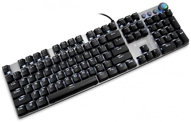 Mechaninė žaidimų klaviatūra IBOX AURORA K-4 IKGMK4, su pašvietimu, US išdėstymas, KRGD Red Switch