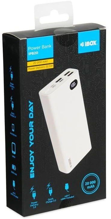 Ibox išorinė baterija PB20 20.000 mAh Power Delivery