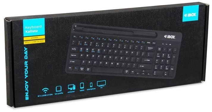 iBox IKC3010B klaviatūra Home USB QWERTY Juodas