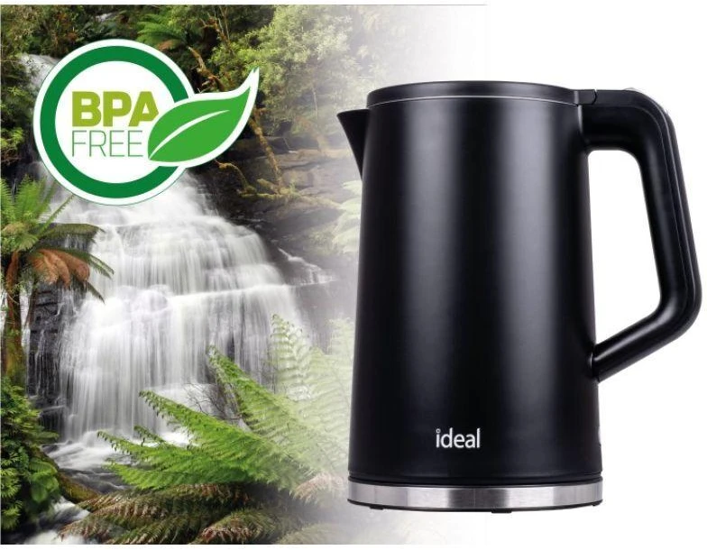 IDEAL Virdulys 1.7 l, steel body, power 1500 W, juodas