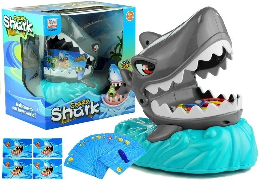 Įgūdžių stalo žaidimas Crazy Shark su ryklio nasrais