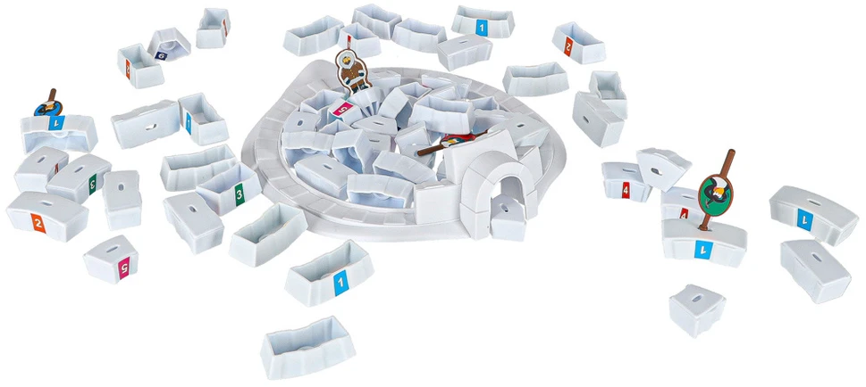 Ikonka Įgūdžių žaidimas statyti iglu pingvinus