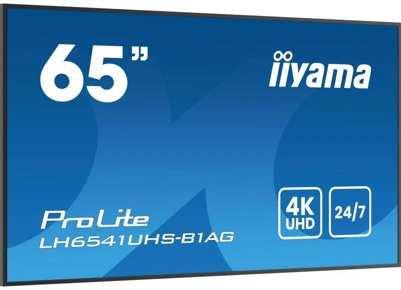 Monitorius IIYAMA LH6541UHS-B1AG | 65" 3840x2160 4K UHD | IPS panelė, 1 ms | garsiakalbiai 2 x 10 W | 3 x HDMI
