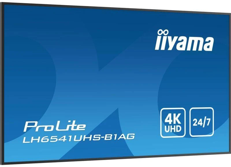 Monitorius IIYAMA LH6541UHS-B1AG | 65" 3840x2160 4K UHD | IPS panelė, 1 ms | garsiakalbiai 2 x 10 W | 3 x HDMI