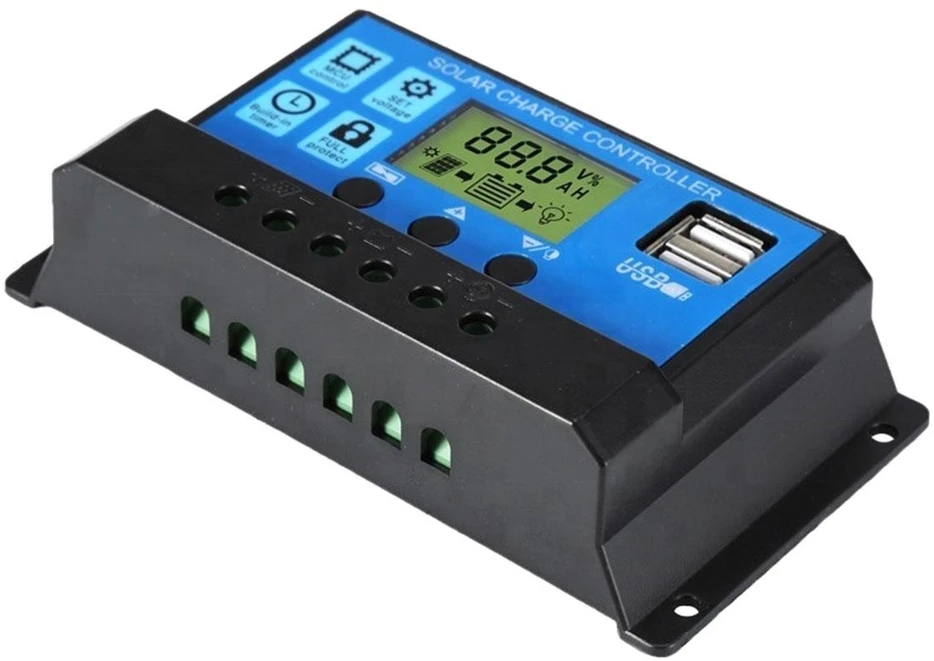 50-295# Oem Saulės Baterijų Valdiklis 12/24V 30A 2x USB