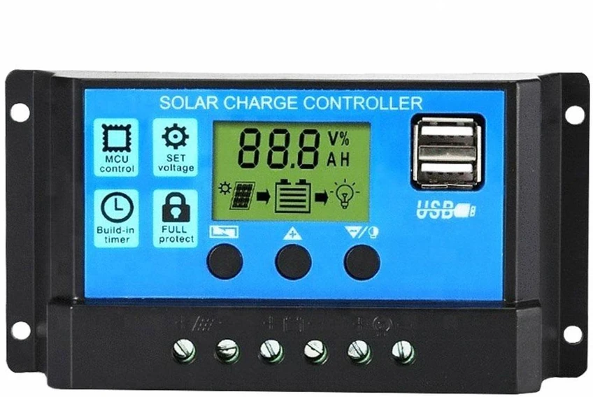 50-295# Oem Saulės Baterijų Valdiklis 12/24V 30A 2x USB
