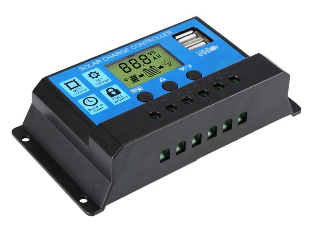 50-295# Oem Saulės Baterijų Valdiklis 12/24V 30A 2x USB