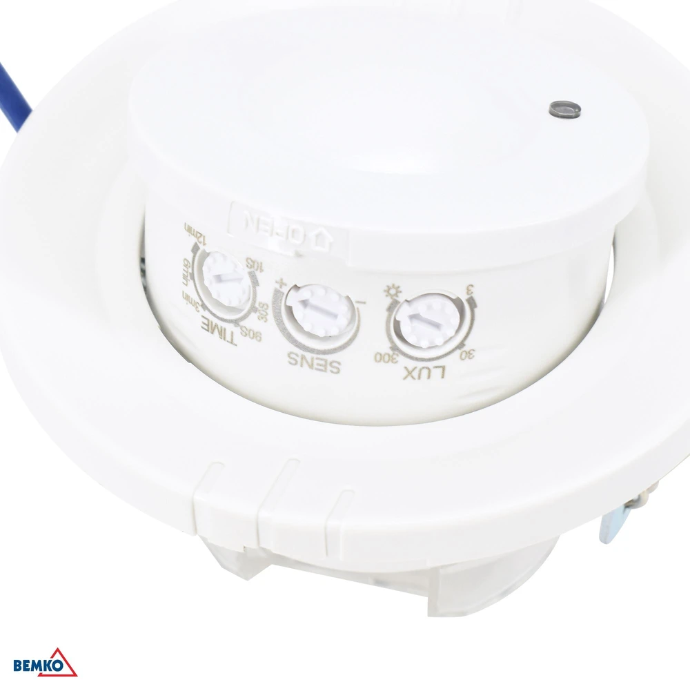 Bemko Įleidžiamas judesio daviklis, baltas, IP20, max 1200W, 360°, max 8m