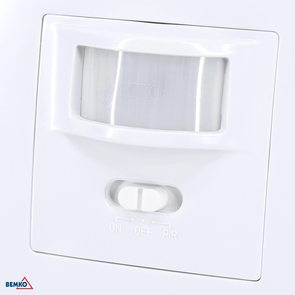 Bemko Įleidžiamas judesio daviklis, baltas, IP20, max 500W, 160°, max 9m