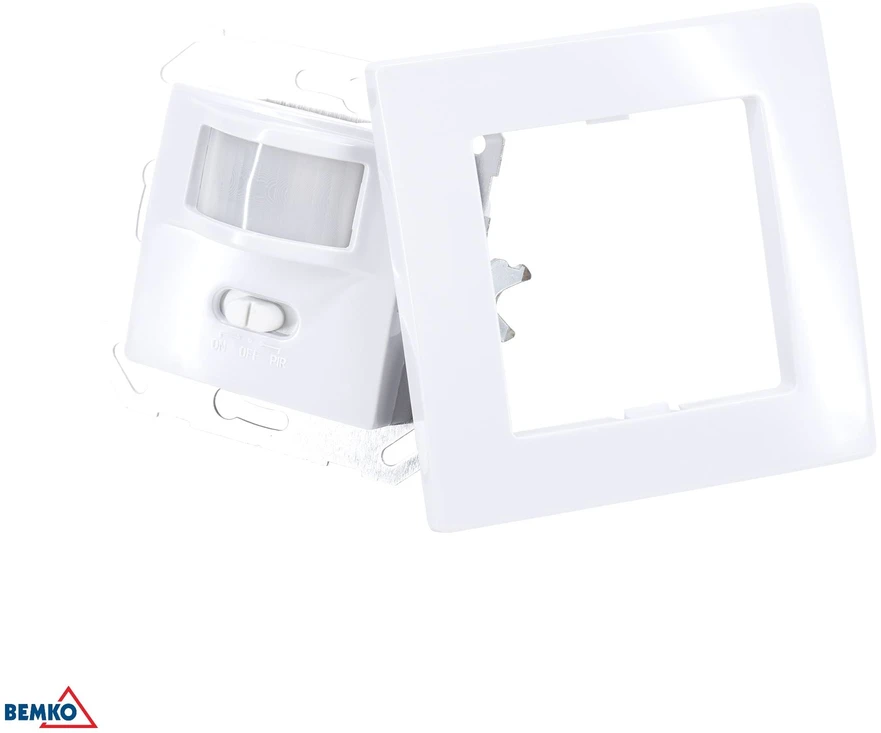 Bemko Įleidžiamas judesio daviklis, baltas, IP20, max 500W, 160°, max 9m