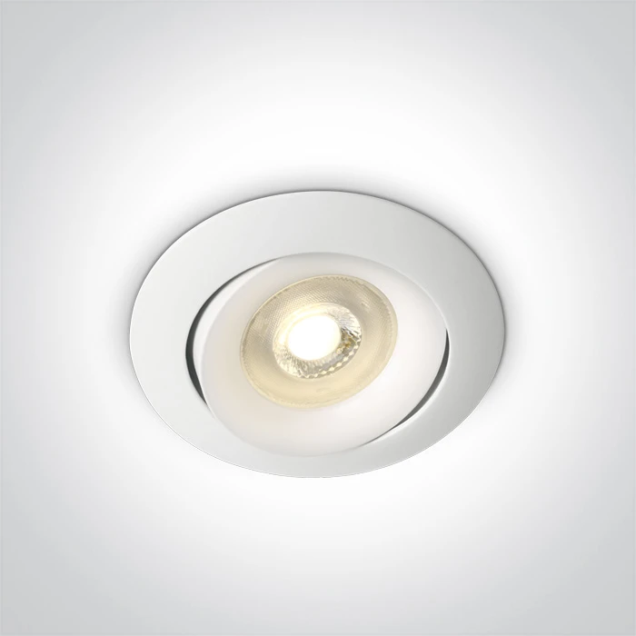 Įleidžiamas pakreipiamas šviestuvas, GU10, baltas, 11105U/W