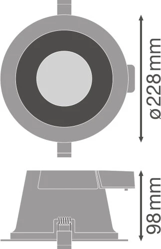 Ledvance Įleidžiamas šviestuvas COMFORT 205 20 W 3CCT IP54 WT
