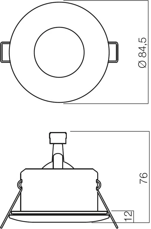 Įleidžiamas šviestuvas ELC 1101, GU10, baltas, IP54