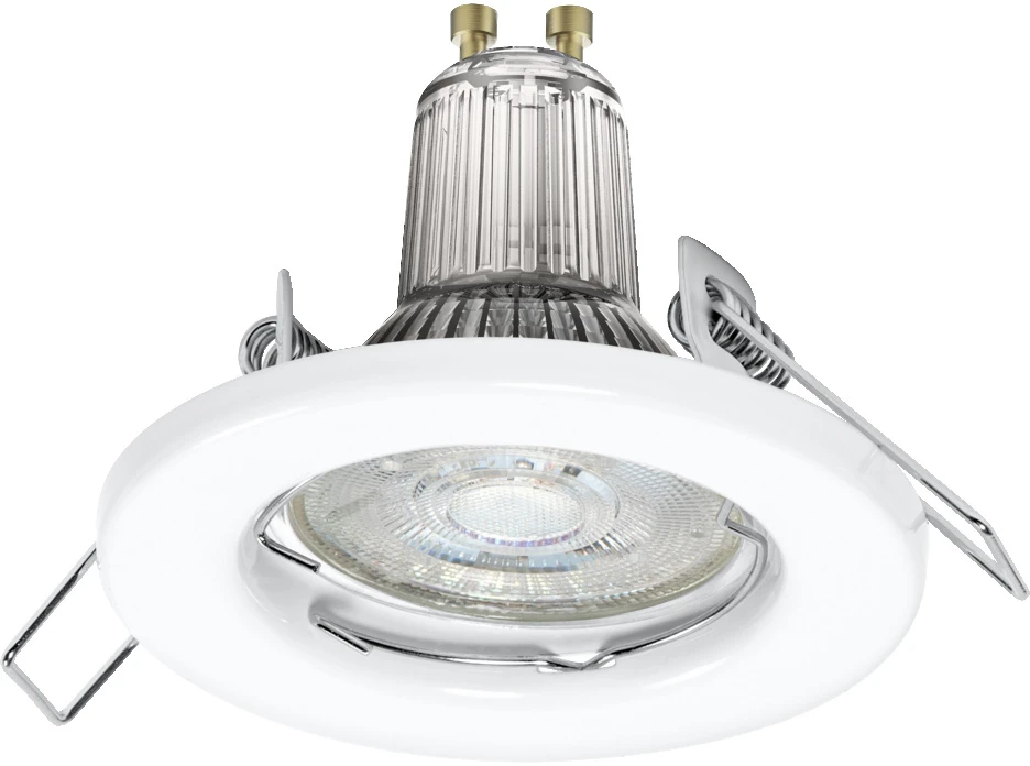 Įleidžiamas šviestuvas SPOT, GU10, baltas, su 2,6W 2700K LED lempute, 5vnt.