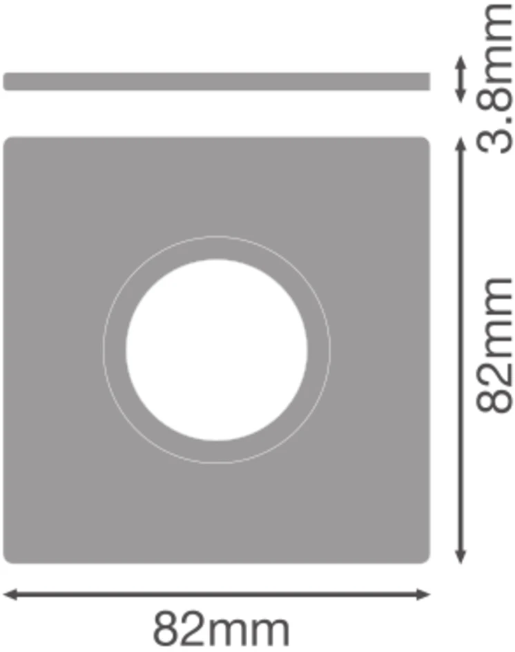 Įleidžiamo šviestuvo žiedas SP CBO IP65/5X RING FIX SQUARE, baltas