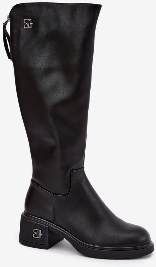 Ilgaauliai batai virš kelių su kulnu Step in style