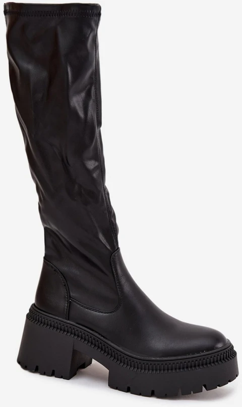 Ilgaauliai batai virš kelių su platforma Step in style