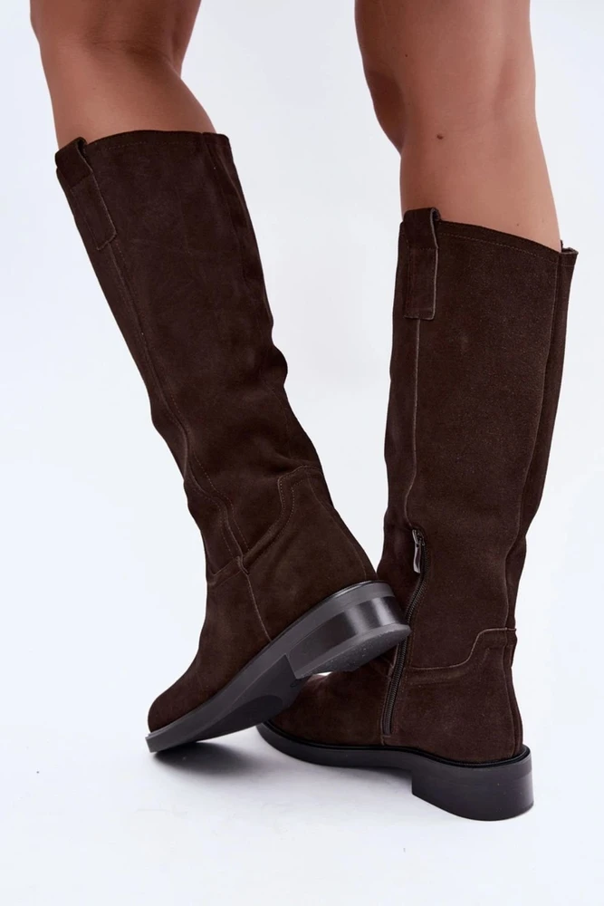 Ilgaauliai batai virš kelių su plokščiu kulnu STEP IN STYLE