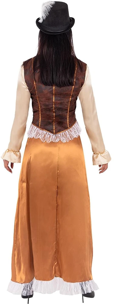 Ilgas Steampunk kostiumas moterims