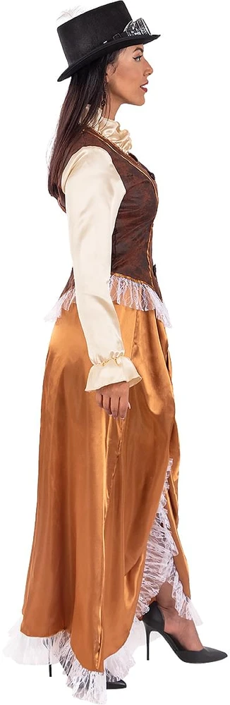 Ilgas Steampunk kostiumas moterims