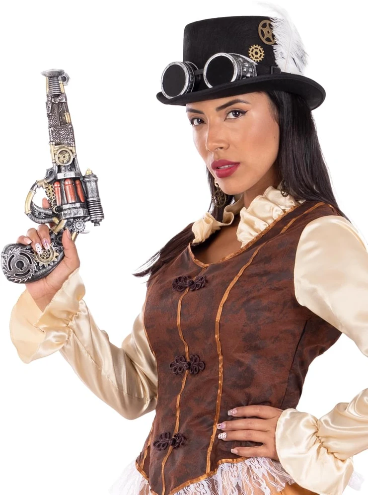Ilgas Steampunk kostiumas moterims