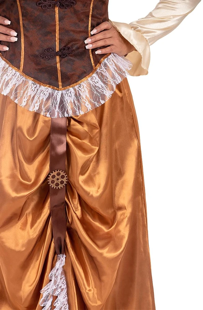 Ilgas Steampunk kostiumas moterims