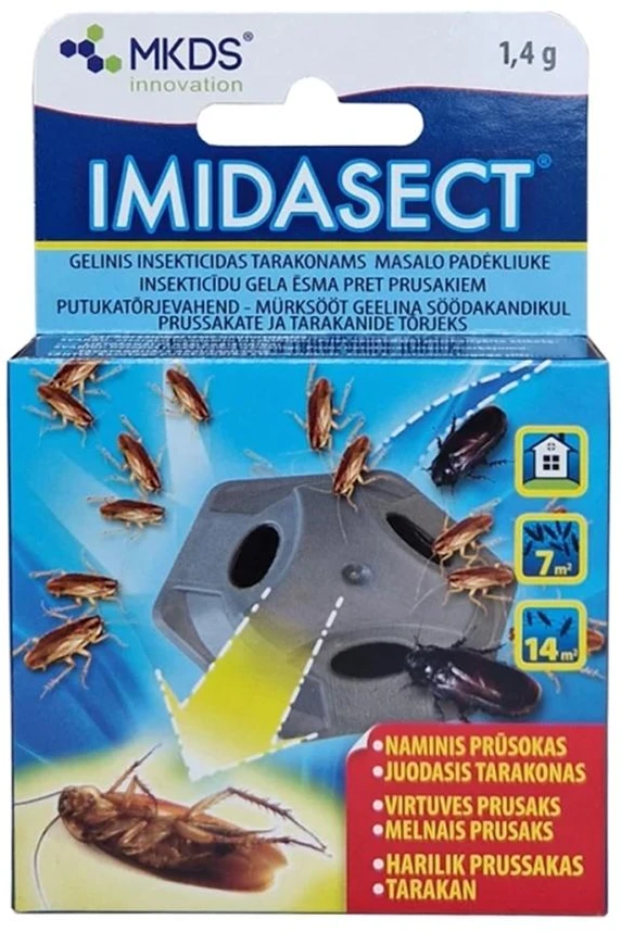 Mkds Gelinis insekticidas masalo padėkliuke IMIDASECT, tarakonams naikinti, 1,4 g