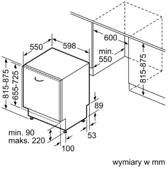 Bosch SMV4HTX11E Serija 4, Visiškai integruota indaplovė, 60 cm