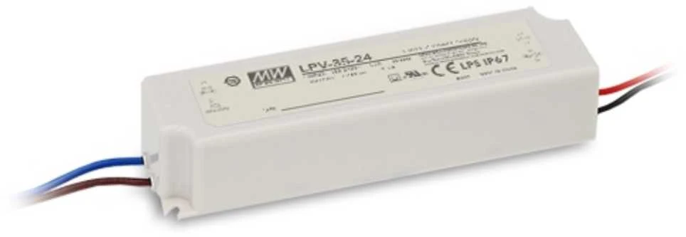 Impulsinis maitinimo šaltinis LED 24V 36W 1.5A, IP67, MEAN WELL LPV-35-24