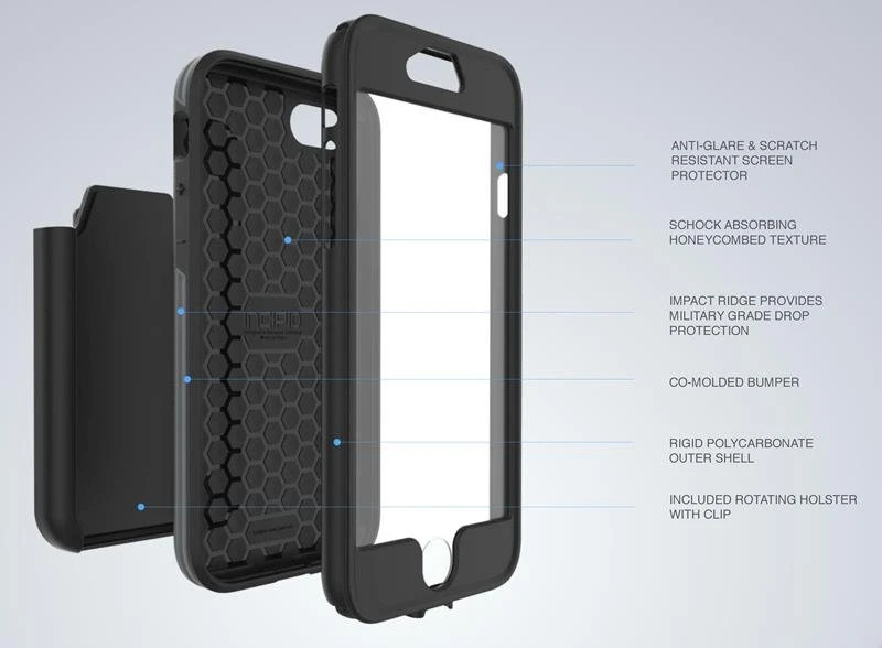 Dėklas Incipio Performance Series Max Apple iPhone 7 case baltas/mėlynas