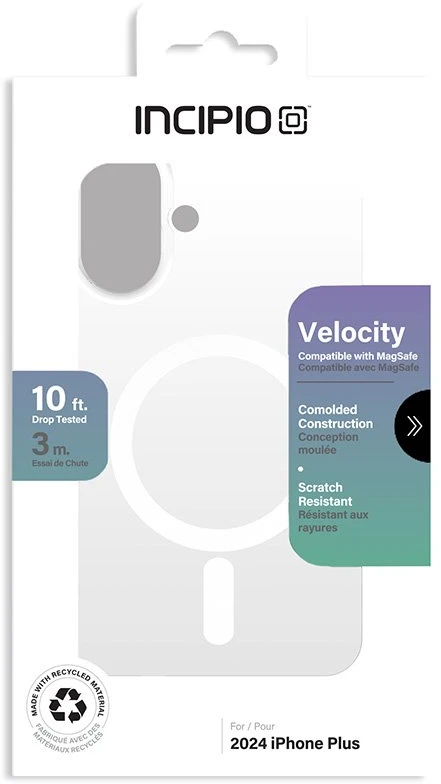 Incipio Velocity MagSafe - dėklas Apple iPhone 16 Plus Clear
