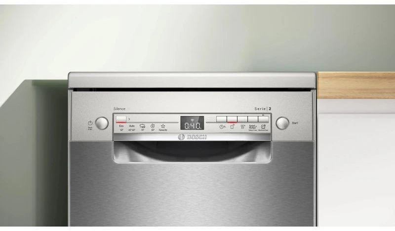 Bosch SPS2HKI02E Laisvai pastatoma indaplovė 45 cm Šlifuoto plieno