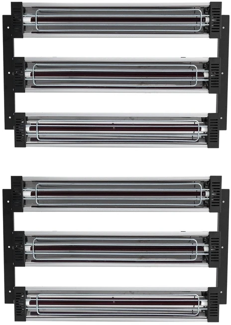 VEVOR Infraraudonųjų spindulių šildytuvas dažymo kabinoms, 2 komplektai, 3000W