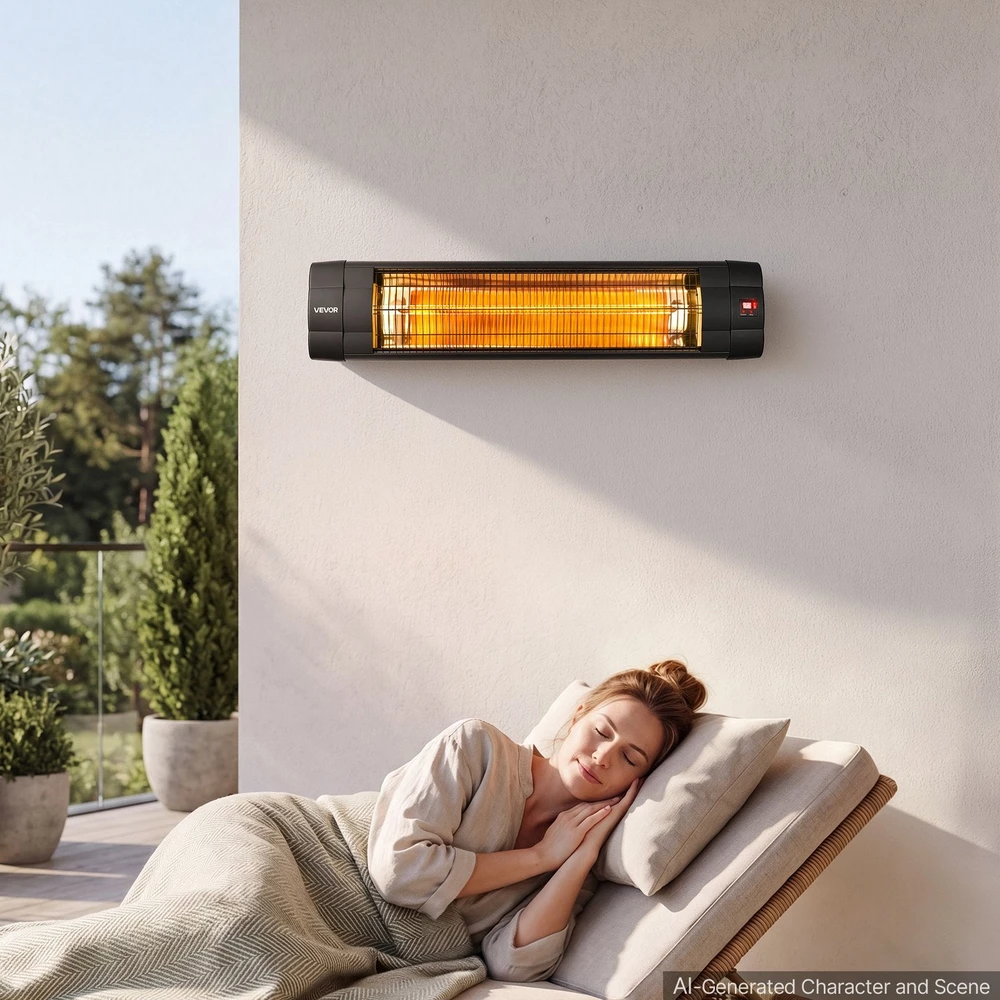 Infraraudonųjų spindulių šildytuvas VEVOR JHS-2500R, 2500 W