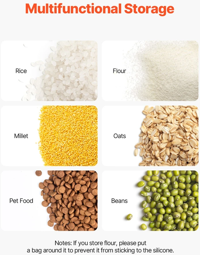 VEVOR Ingredientų dėžės su rateliais, 3 vnt.