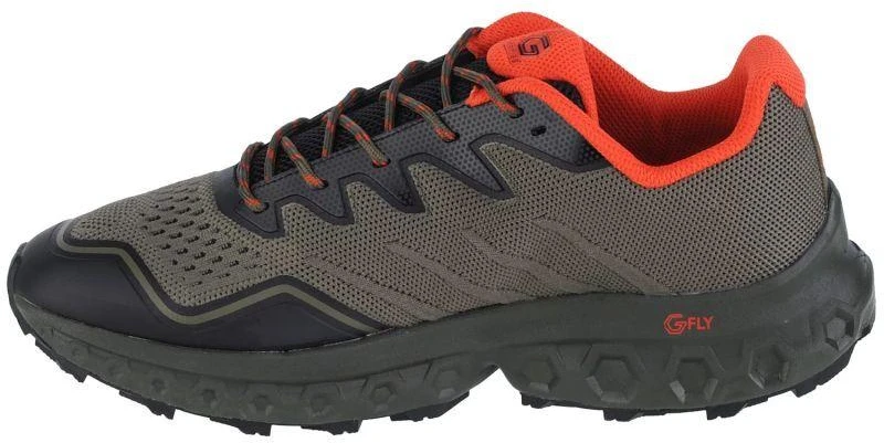 Inov-8 RocFly G 350 vyriški alyvuogių-oranžiniai batai.