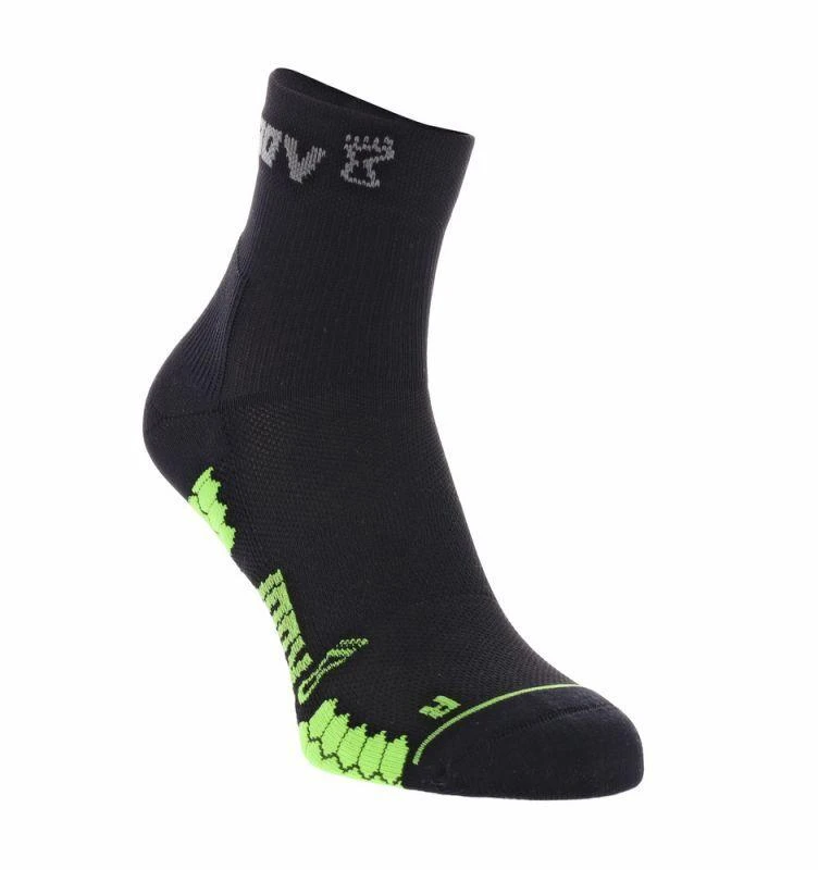 Inov-8 TrailFly Sock Mid. Juoda ir žalia. Dvi poros.